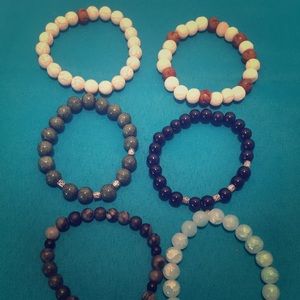 Glass Bead Stretch Bracelets